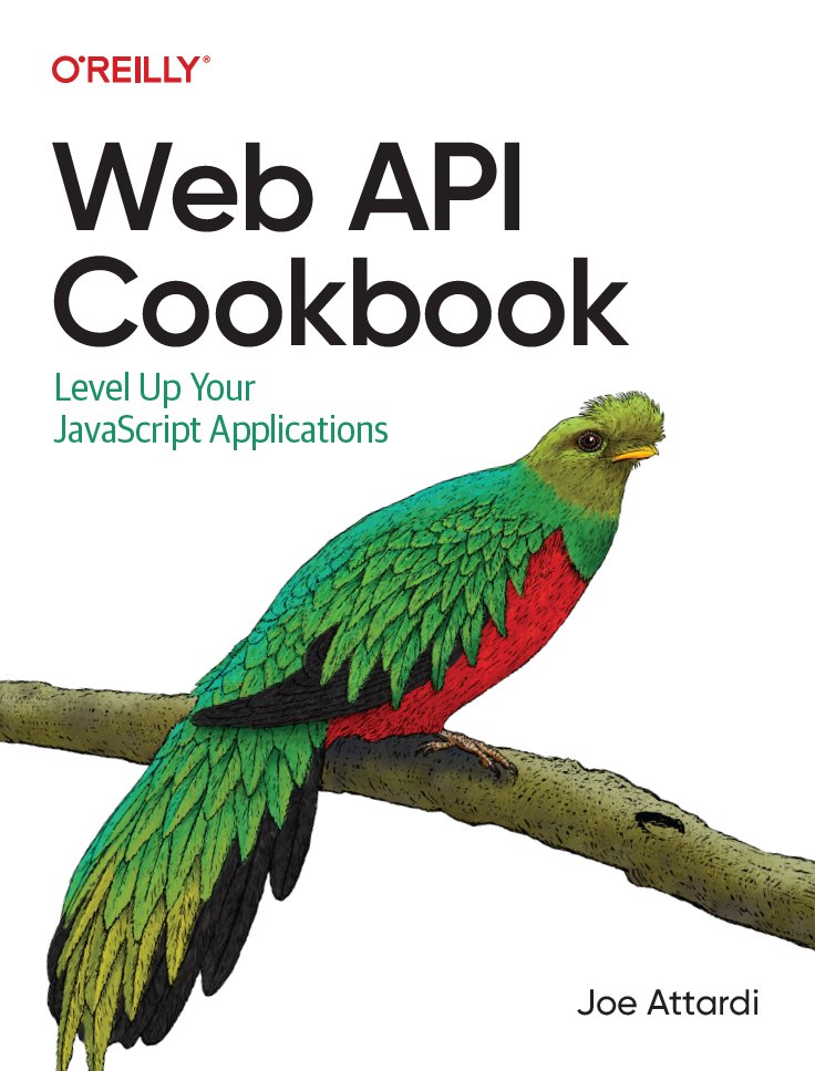 schalkneethling's tweet image. I might be biased, but I would recommend the #WebAPI cookbook by @JoeAttardi 🙌 #javascript