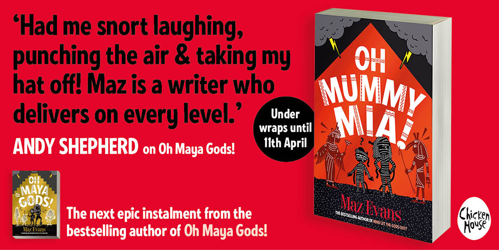 Another day, another fabulous endorsement for @MazEvansAuthor and her hilarious books for middle-grade readers! ⚡ We can’t wait for you to discover the next instalment of the Gods Squad series, OH MUMMY MIA, out next Thursday! bit.ly/OhMummyMia