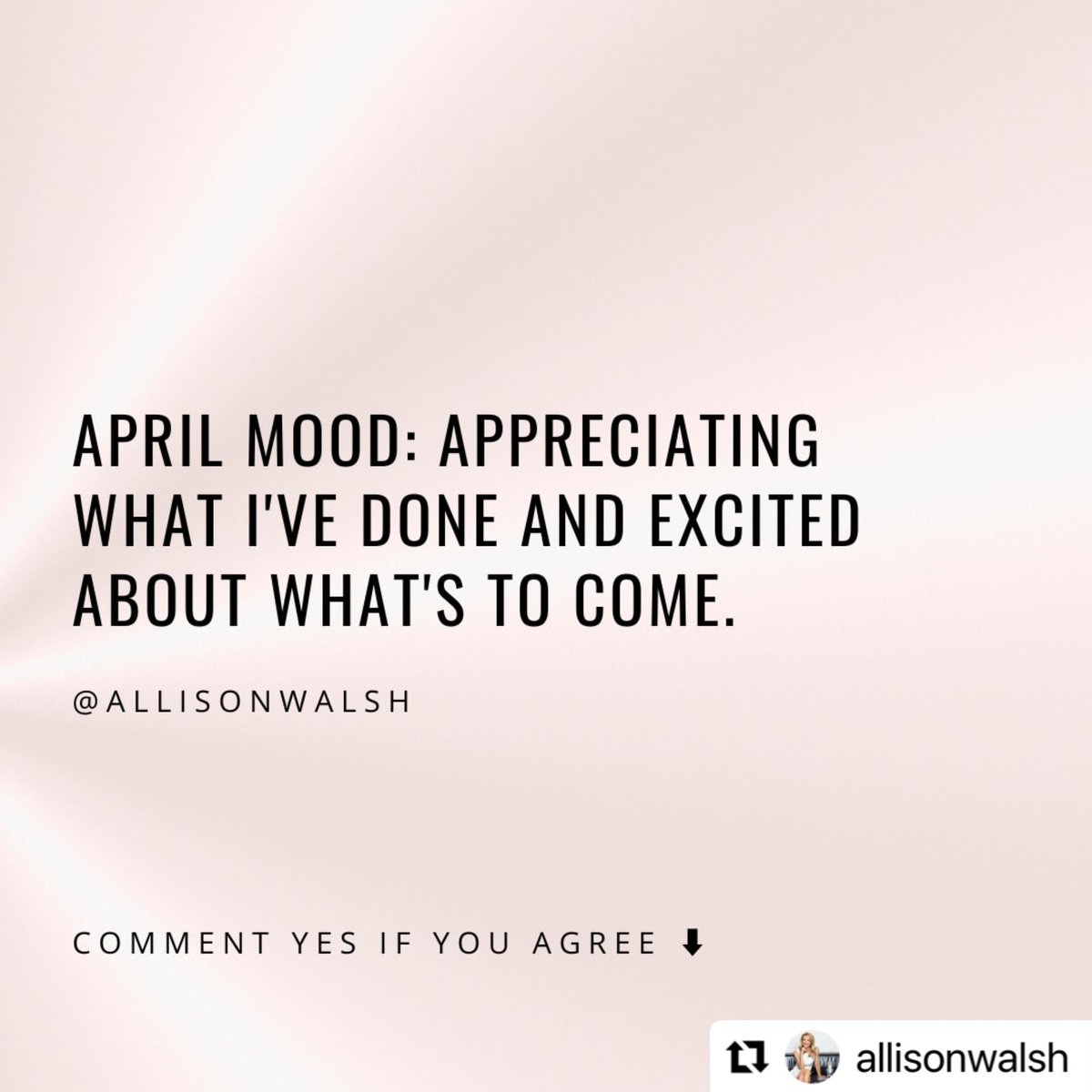#Repost @allisonwalsh with @use.repost ・・・ It's not a way of life it's a mindset. Your clients and partnerships want what you bring to the table. Shine on! Let's go!! 💛