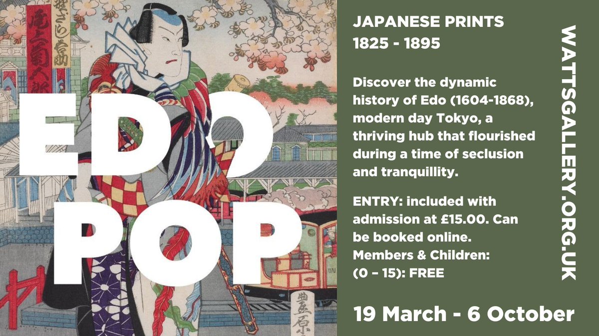 #EDOPOP 1825–1895: hugely popular in C19th #Japan & #Europe where prints were collected by artists inc #Rossetti #Whistler #VanGogh #Monet. Be captivated by the world of Ukiyo-e, the intricate Japanese #woodblockprints that portray the characters & daily lives of Edo’s locals.