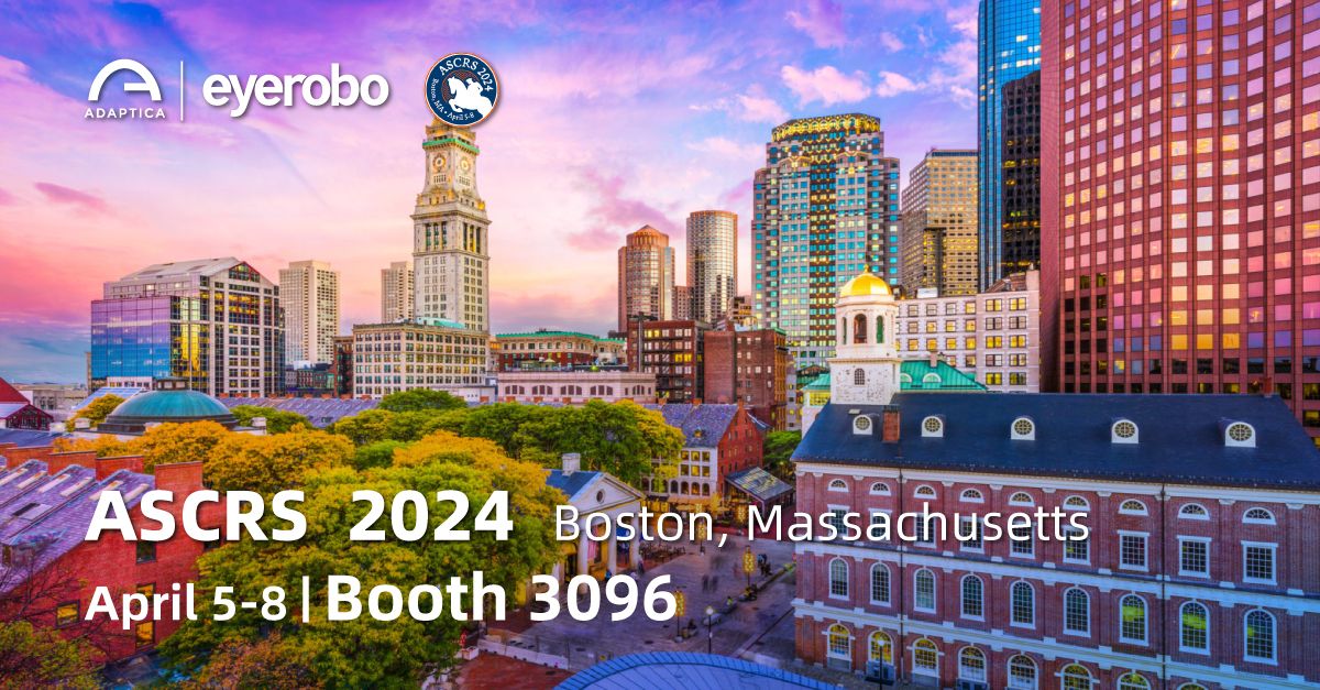 That's right! With our sister company #Eyerobo, we are exhibiting at <a href="/ASCRStweets/">ASCRS</a> in #Boston from April 5th-8th. See you there, with all our #technologies: our booth is nr.3096!