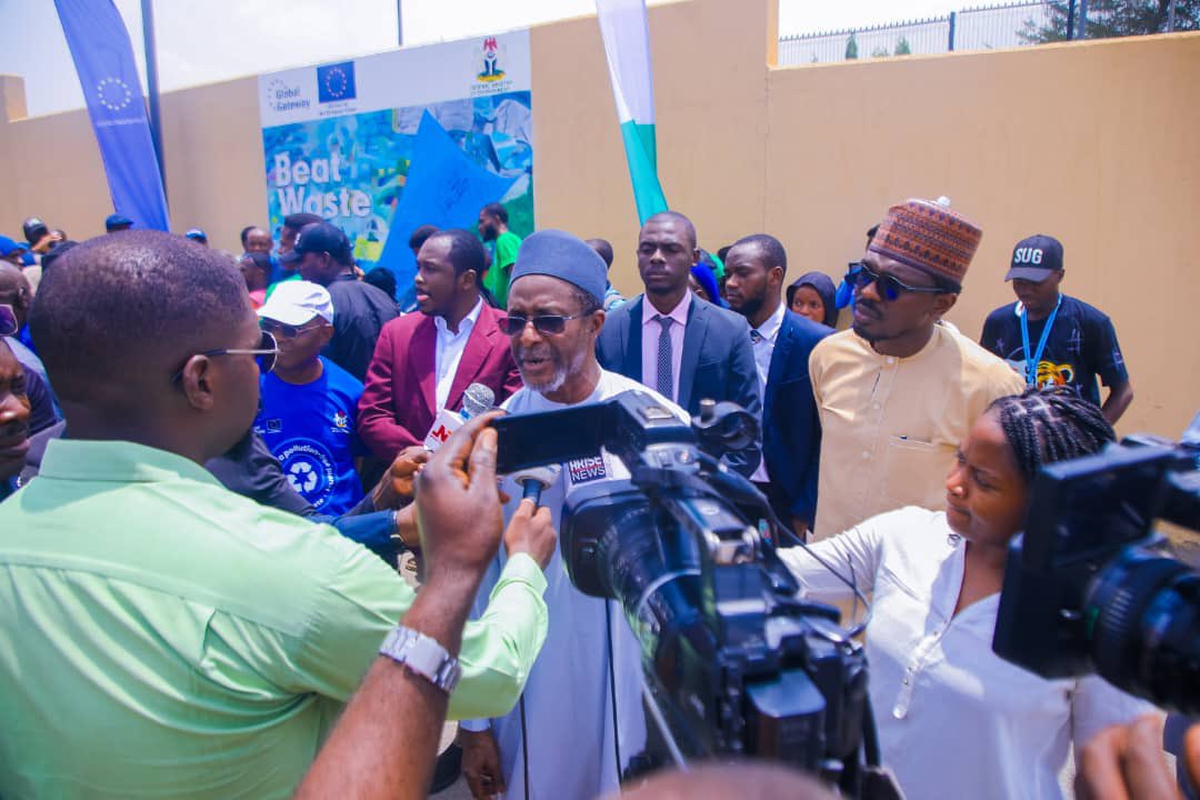 The Hon. Minister of @FMEnvng @BalarabeAbbas_ in his address said waste threatens our planet and economy. Let's embrace circularity, reduce waste, and create a sustainable future. Launching the Nigeria Circular Economy Roadmap is a pivotal step towards this goal. #ZeroWaste