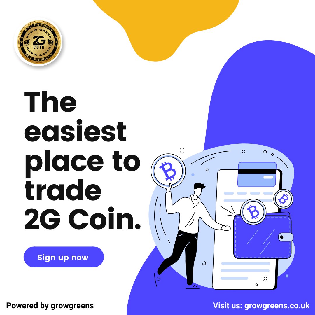 2gCoin's tweet image. Looking for the easiest and most eco-friendly place to trade your 2g coin? Look no further than our platform! ♻️💰 #SustainableTrading #2gcoin #ecoconscious
