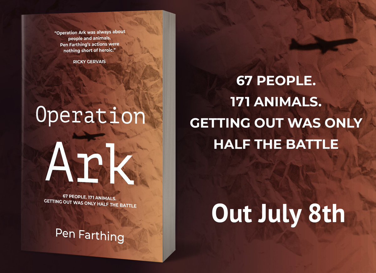 🚨 We’re excited to announce that Operation Ark by Pen Farthing is out July 8th! Operation Ark is the powerful true story of the most controversial figure in the Afghanistan Evacuation - now available for preorder in UK/EU More info: tinyurl.com/yc4tfysy #OperationArkBook