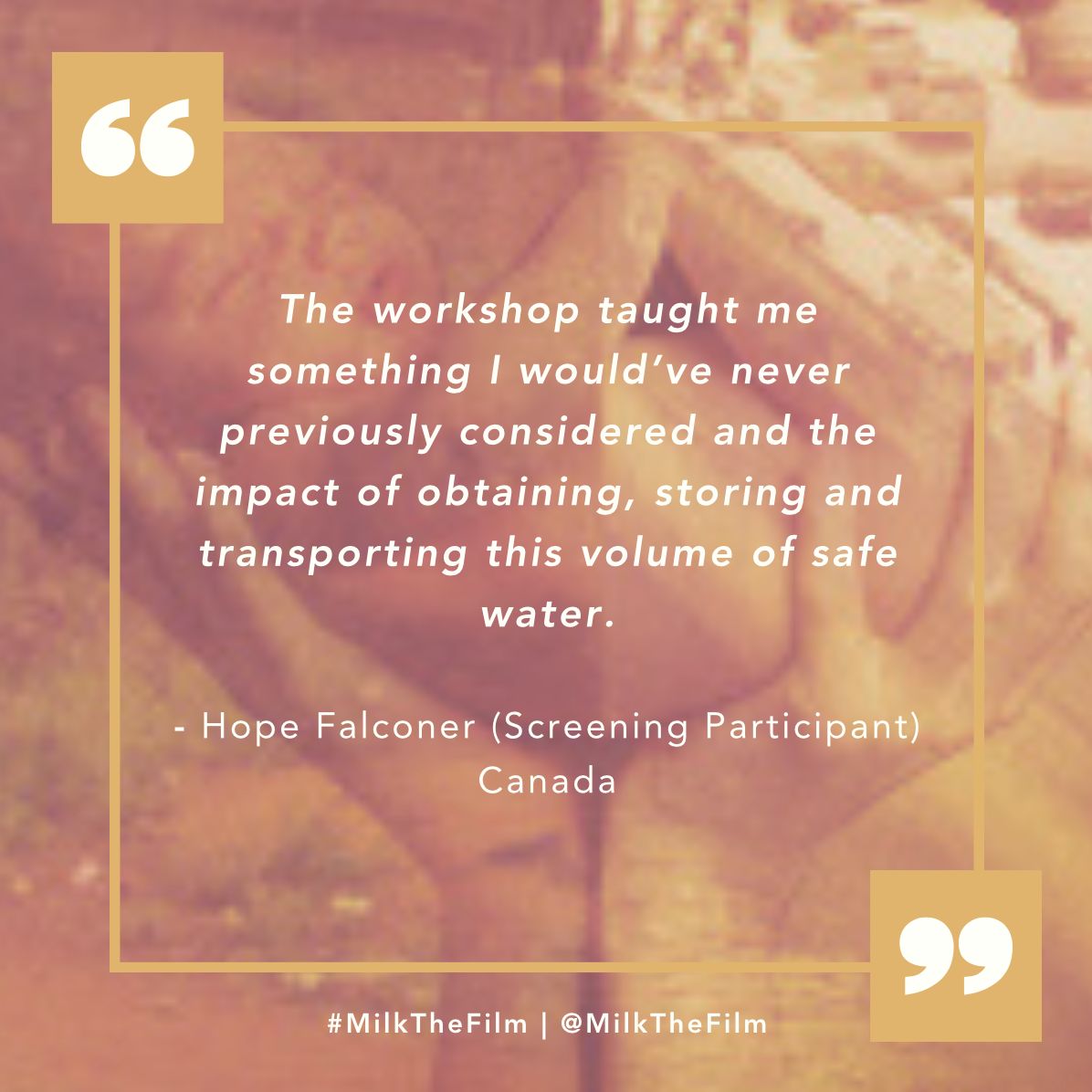 MilkTheFilm's tweet photo. #MILKTheFilm plays a vital role in empowering families by raising awareness about the importance of #breastfeeding &amp; breast milk during times of crises. See what our Canadian participants had to say about the film &amp; our #MILKEducationalProgram workshop with @SafelyFedCanada. https://t.co/RlCkCgWIcO