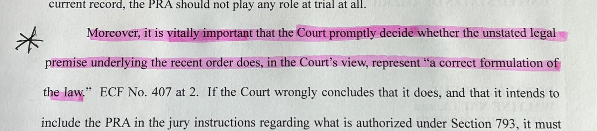 Judge Cannon ducked ruling on Trump's motion to dismiss the classified documents case based on the Presidential Records Act, instead asking lawyers to submit jury instructions assuming it did. Special Counsel's Office isn't buying it.