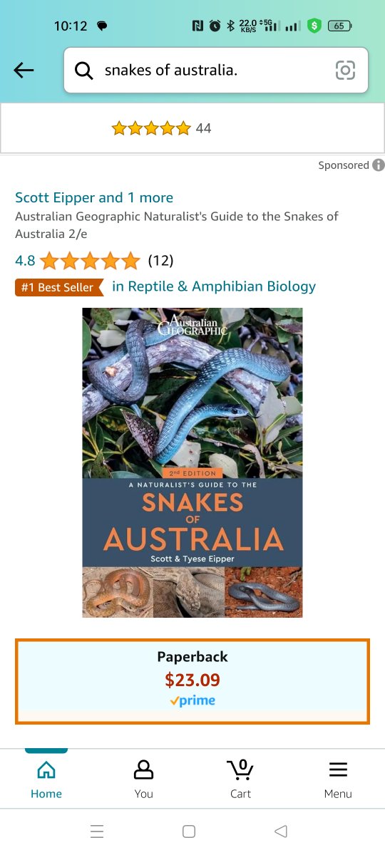 Congratulations @scott_eipper & Tie Eipper. The latest edition of 'A Naturalist's Guide to the Snakes of Australia' is an #AmazonBestseller! Terrific to see and so very well deserved! #1BestSeller #SnakesofAustralia #naturalistsguide #snakes #snakeguides @woodslane
