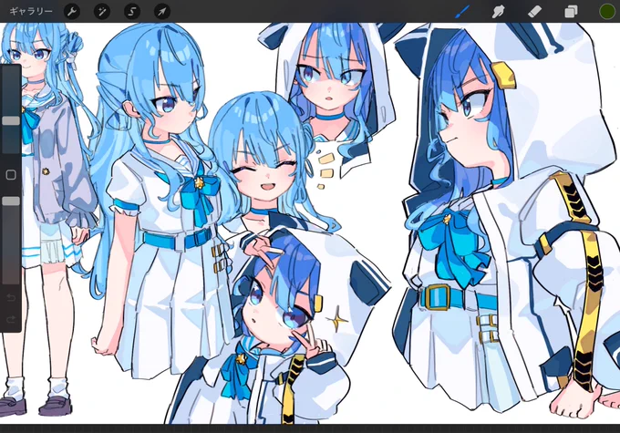 しばらく描けてなかったのでれんしゅうちゅう。やっぱりお絵描きたのしいなぁ 