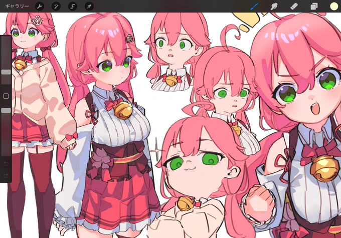 しばらく描けてなかったのでれんしゅうちゅう。やっぱりお絵描きたのしいなぁ 