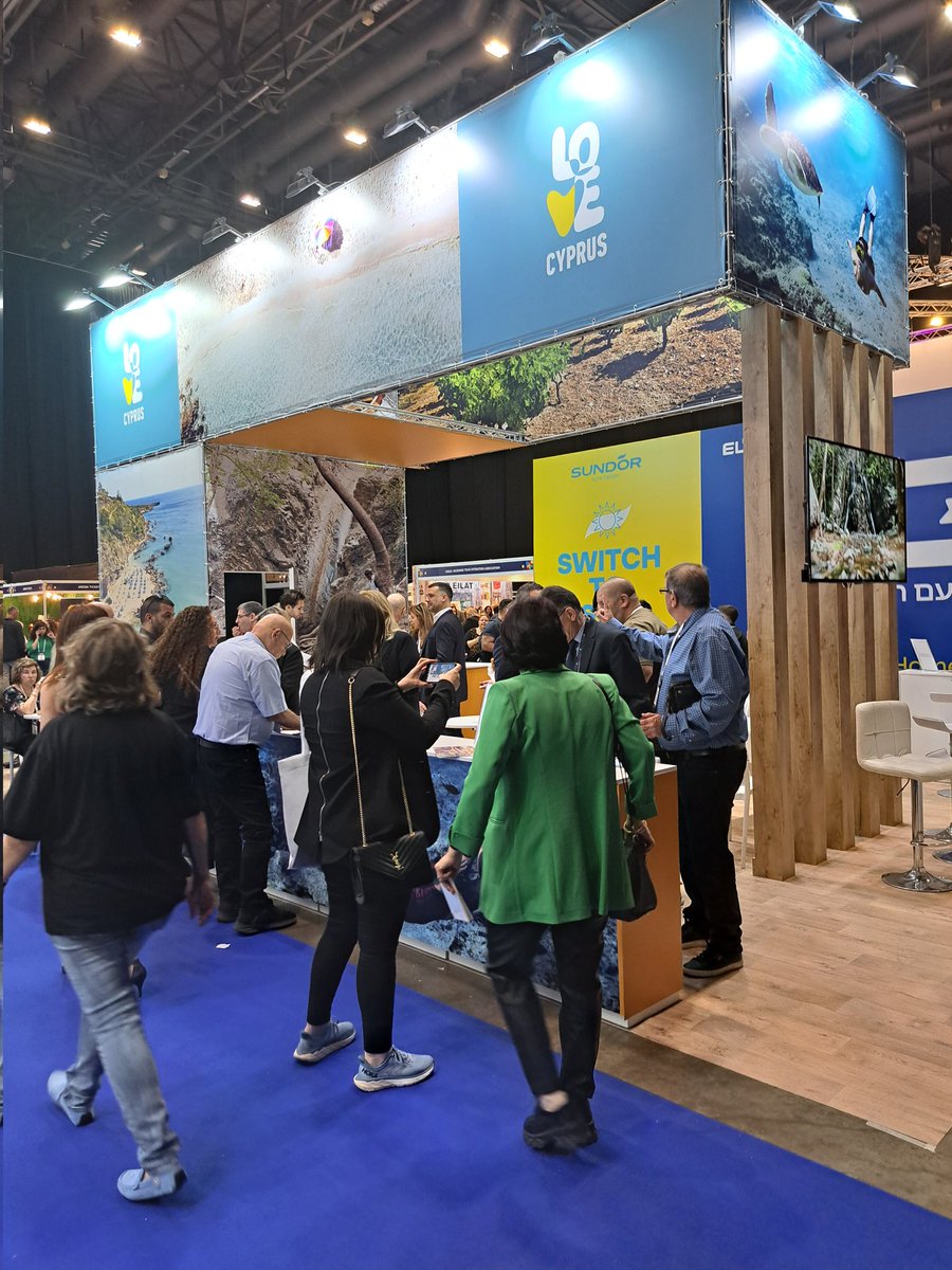 Today at @IMTMTelAviv with our exhibitors from Cyprus. Come visit Cyprus kiosk and plan your next vacation. @visitcyprus