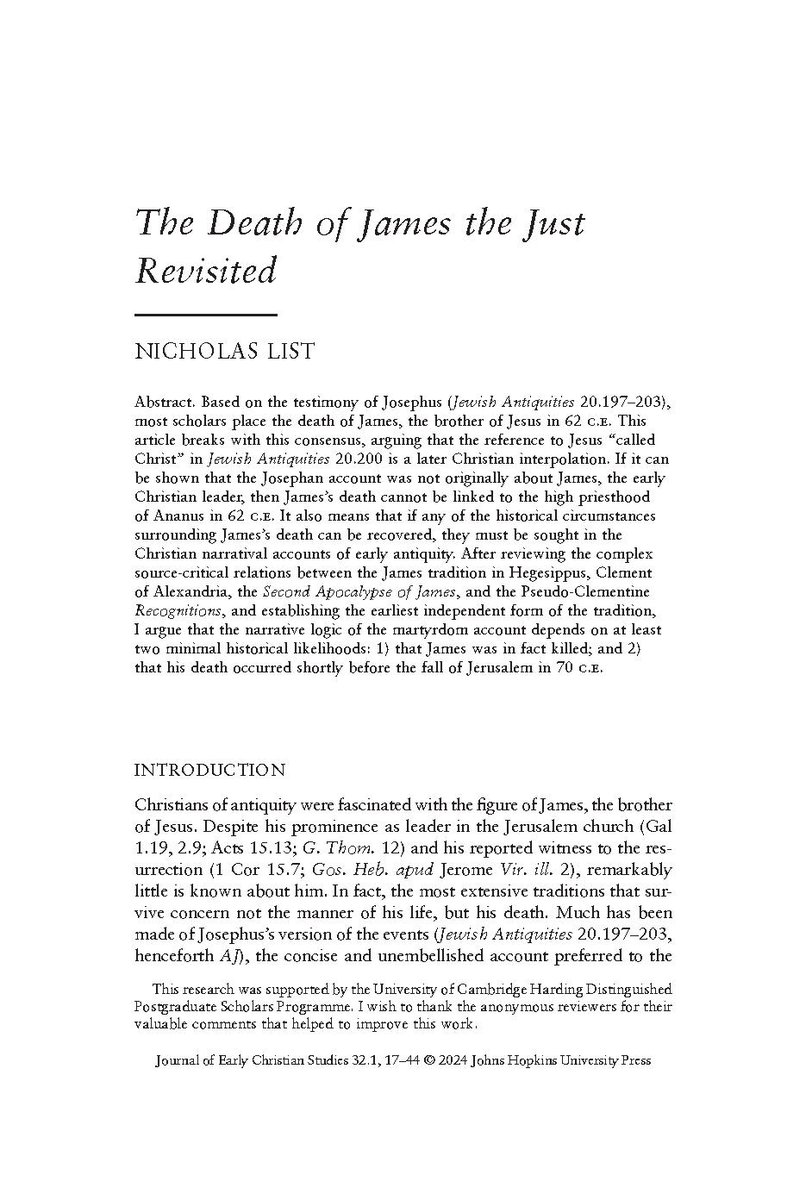 Just published in Journal of Early Christian Studies: muse.jhu.edu/article/923167