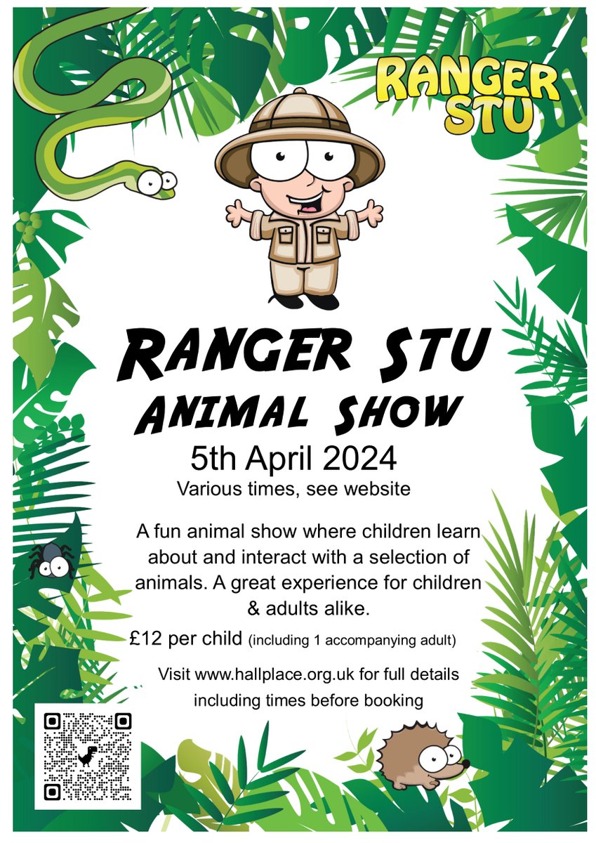 Meet Ranger Stu and his animals this Friday at Hall Place. There are only 6 tickets left for the 2.30pm session. Get them before they are gone! @whatsoninbexley @dartfordliving @fantasticforfam @MumsnetBexley @KMWhatsOn