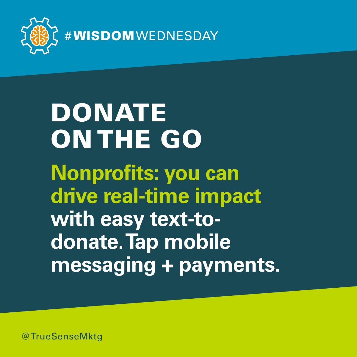 Your nonprofit can make a real-time impact when you make donating as easy as sending a text. Tap into the power of mobile messaging and payment options. #TextToGive #DonateOnTheGo
