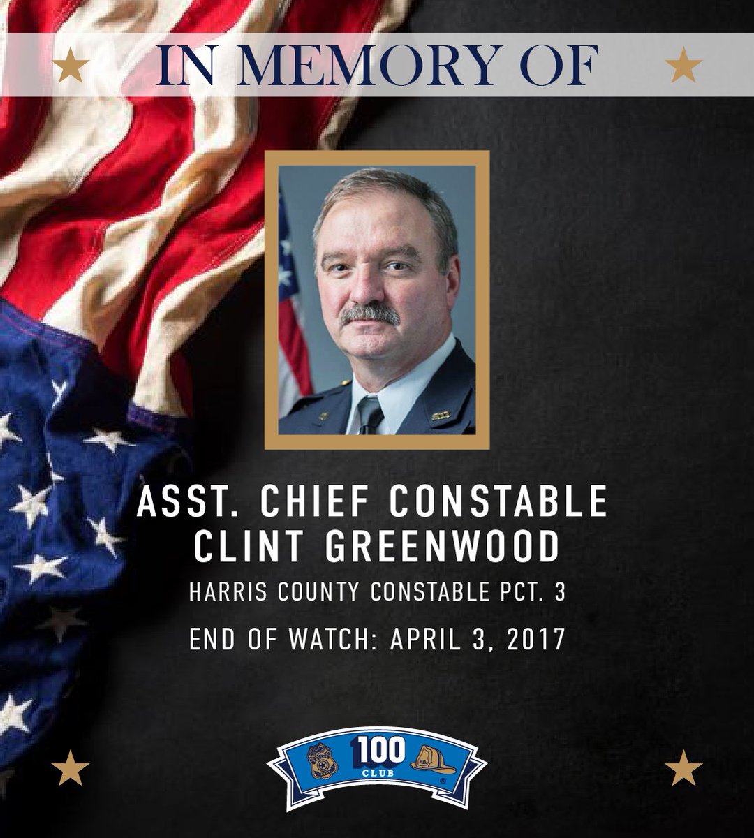 In remembrance of @HCCOpct3 Assistant Chief Constable Clint Greenwood who was ambushed and shot to death in the line of duty. #forthefallen #harriscounty