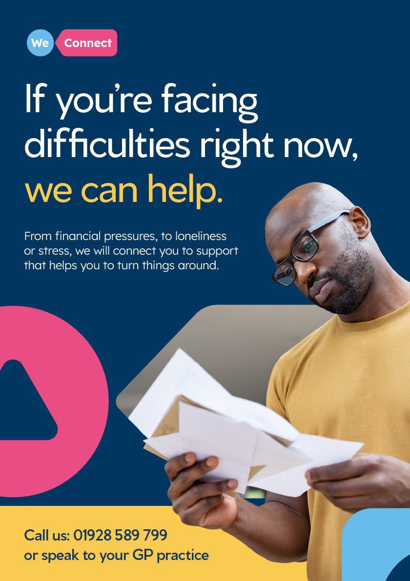 WeConnectHalton's tweet photo. Things are really tough right now with the #CostOfLiving. We are here for you and your family if you need someone to talk with about practical, social and emotional matters. Give us a call on 01928 589 799 and speak with one of our friendly Wellbeing Link Workers. https://t.co/bevAcAd1Vf