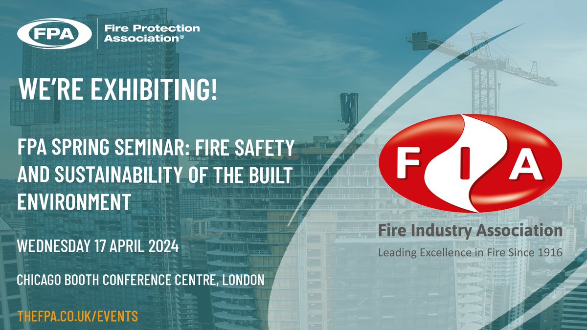 Join us as we exhibit at the FPA Spring Seminar: Fire safety and sustainability of the built environment, on 17th April 2024 in London.