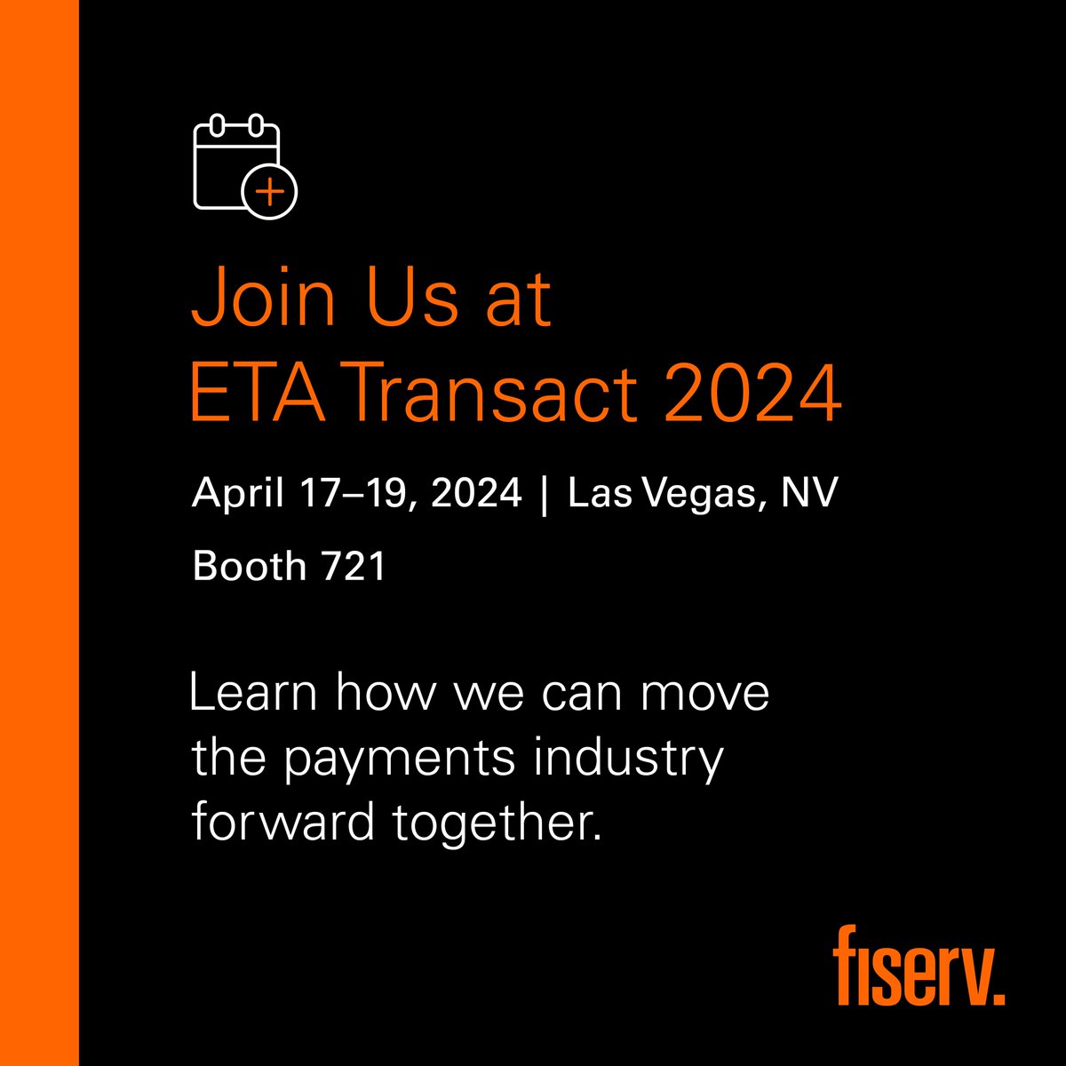 Visit our booth at @ETATRANSACT for some friendly competition – playing your favorite childhood games, earning fun prizes and learning what winning with Fiserv is all about!