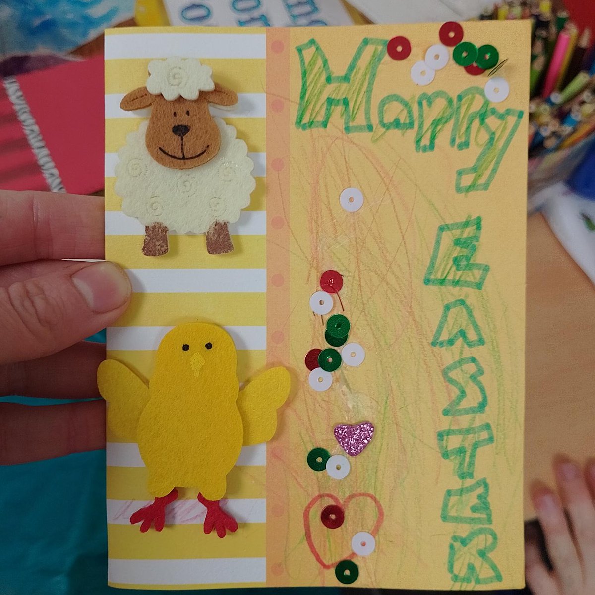 Kyle was in a creative mood so decided to create a Easter card for his mum and sister, with a little bit of help from Paris. The card included a personalised hand written message, and we think it looks amazing! #AutismAcceptenceWeek