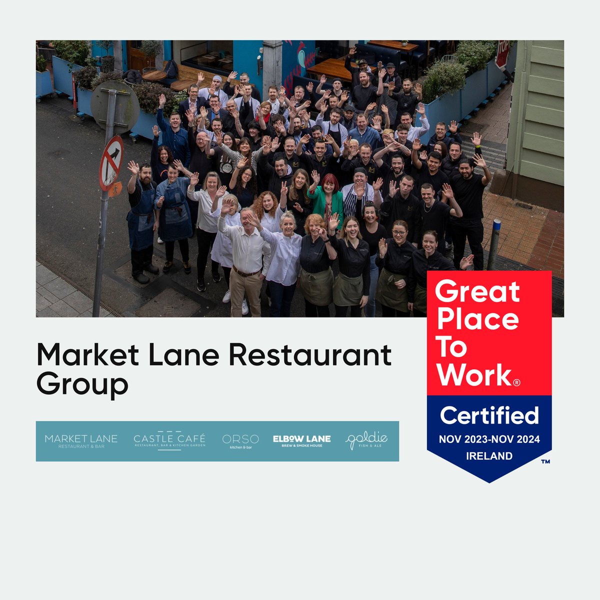 Great Place to Work Ireland (@gptw_ireland) on Twitter photo CERTIFICATION 🏅| We are thrilled to Certify™ Market Lane Restaurant Group (<a href="/market_lane/">Market Lane</a>) as a #greatplacetowork! Congratulations to the team for this fantastic achievement! 🎉
Check out all the Certified™ organisations 👉 hubs.li/Q02rFbr-0
#gptw CERTIFICATION 🏅| We are thrilled to Certify™ Market Lane Restaurant Group (<a href="/market_lane/">Market Lane</a>) as a #greatplacetowork! Congratulations to the team for this fantastic achievement! 🎉
Check out all the Certified™ organisations 👉 hubs.li/Q02rFbr-0
#gptw