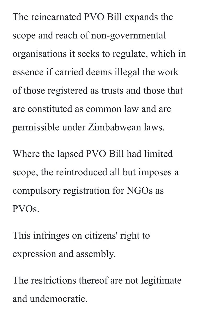 🟣What kind of a Govt begs for humanitarian aid and at the same time pushes a PVO Bill that attacks humanitarian aid organizations? We need new leaders.🇿🇼