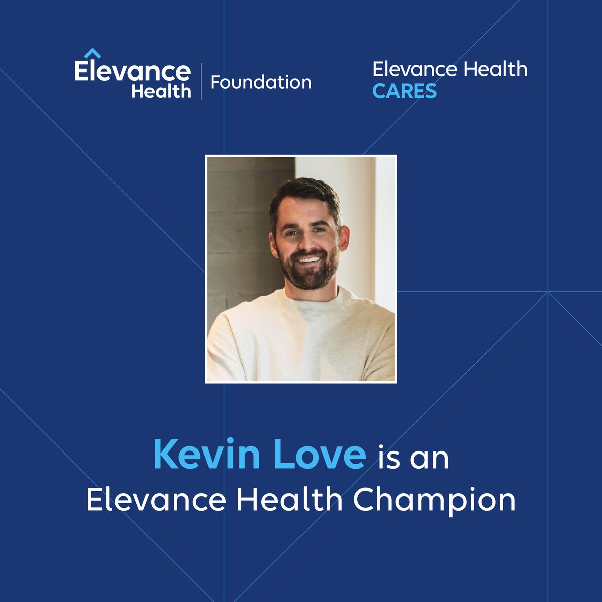 We are proud to partner with @ElevanceFND, as they announce our very own @KevinLove as their latest Elevance Health Champion!