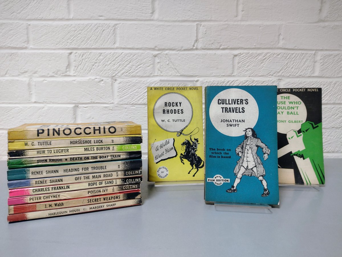 At #HCArchive we have very #ColourfulArchives! In 1936, our White Circle Paperbacks were part of the paperback revolution, publishing authors such as Agatha Christie and Jonathan Swift. Each genre is colour-coded, making it easy to find your favourite! 🟥🟨🟩🟦