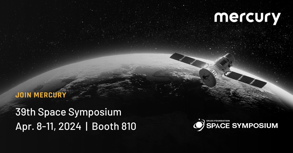 ✨NEXT WEEK: Discover how the Mercury Processing Platform is supporting the global space community with innovative microwave, compute, and storage technologies, from silicon to systems, to help solve critical space issues. ow.ly/XS6C50R6Iuy #SpaceSymposium