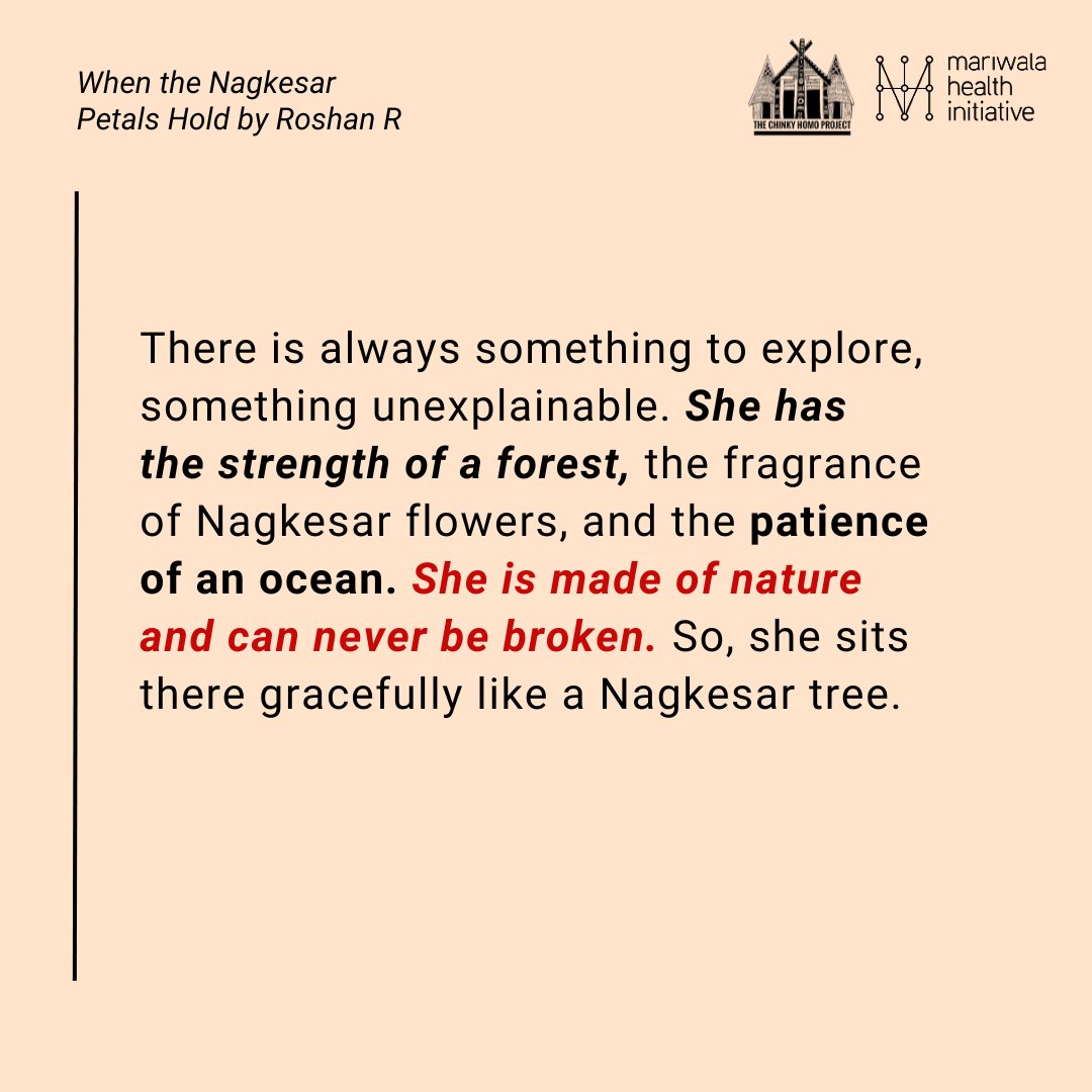 Tripura: Introducing 'When Nagkesar Petals Hold' by Roshan R from 'Mental Health Journey', a multilingual anthology of queer-trans narratives by MHI and The Chinky Homo Project. 🌈 Swipe to read>> Click the link below to access the full publication! bit.ly/3vx9HyO