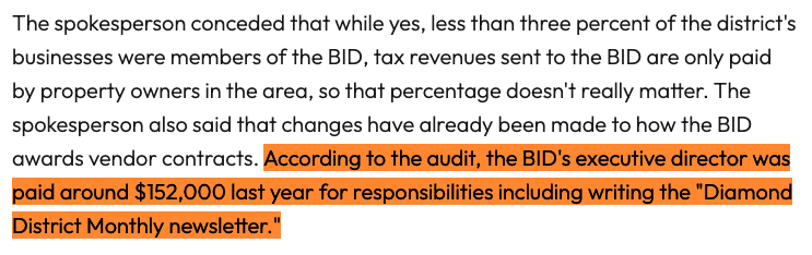 has anyone explored 'siphoning funds from a corrupt Business Improvement District' as a possible funding model for online media? seems promising. hellgatenyc.com/bid-comptrolle…