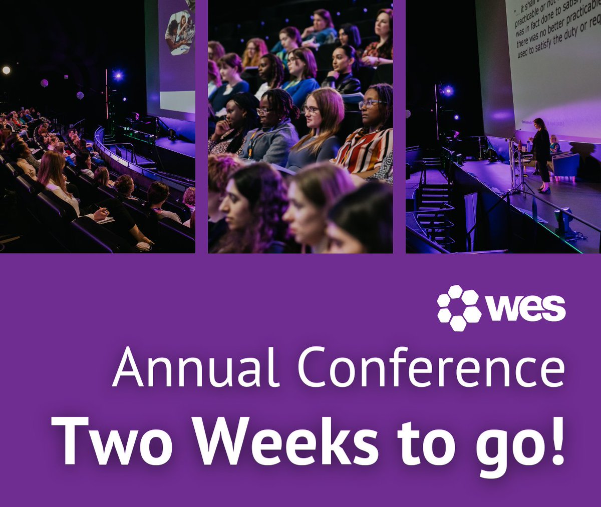 Only two weeks left! 🎉 Don’t miss out on the chance to elevate your career, connect with industry leaders, and be inspired🚀 Secure your spot at the WES 2024 Annual Conference now! ow.ly/nSre50R4sbn