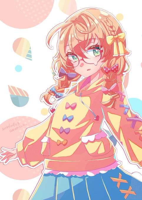 「orange hair yellow hoodie」 illustration images(Latest)