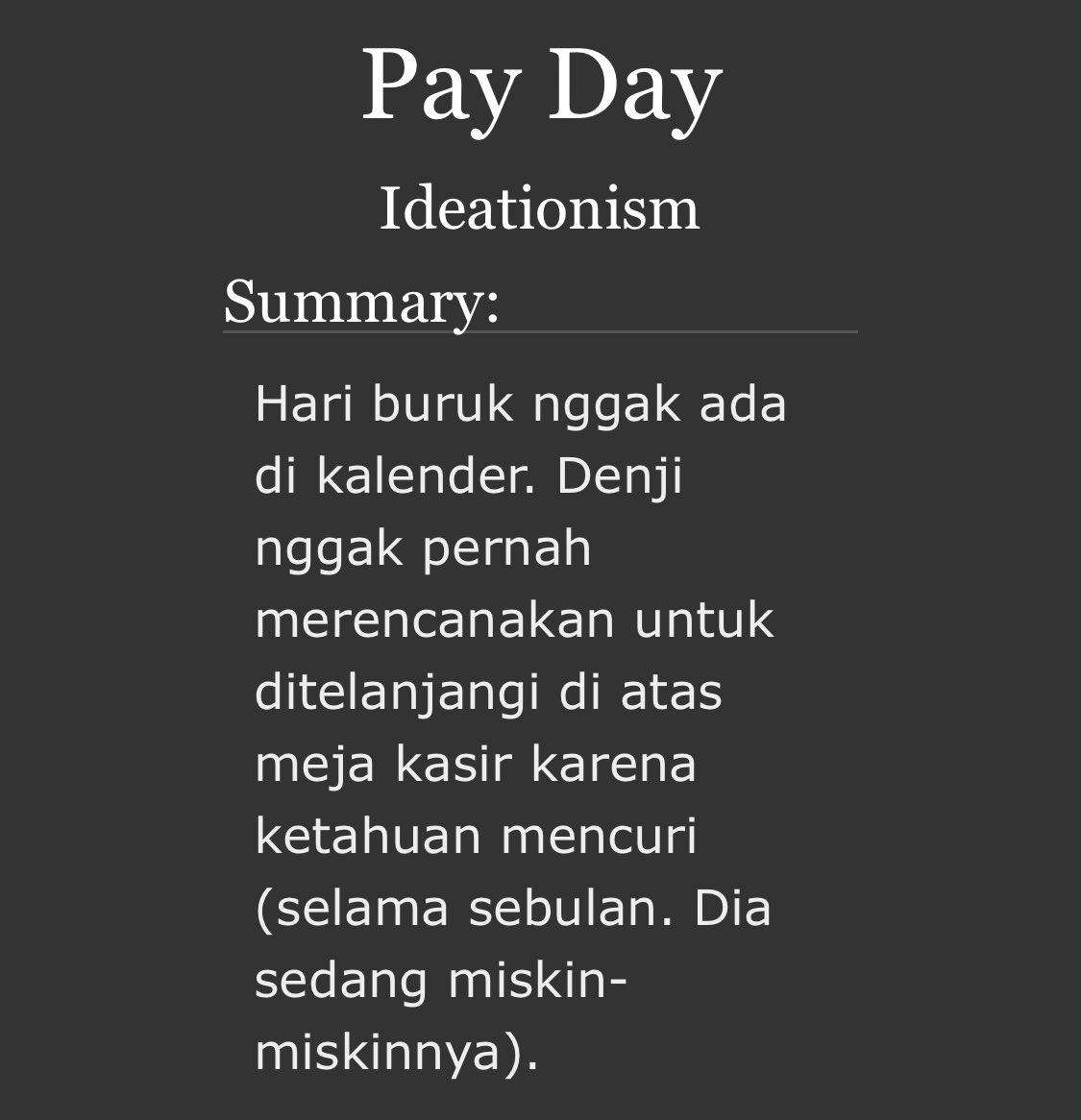 CSM #yoshiden #ysdn fanfiction.

Less than 1k words porn of Shoplifter!Denji paid the bills to Cashier!Yoshida. Written in Bahasa Indonesia.

Tags: chainsaw man , denji , yoshida , sexual content , PWP .

archiveofourown.org/works/54932161