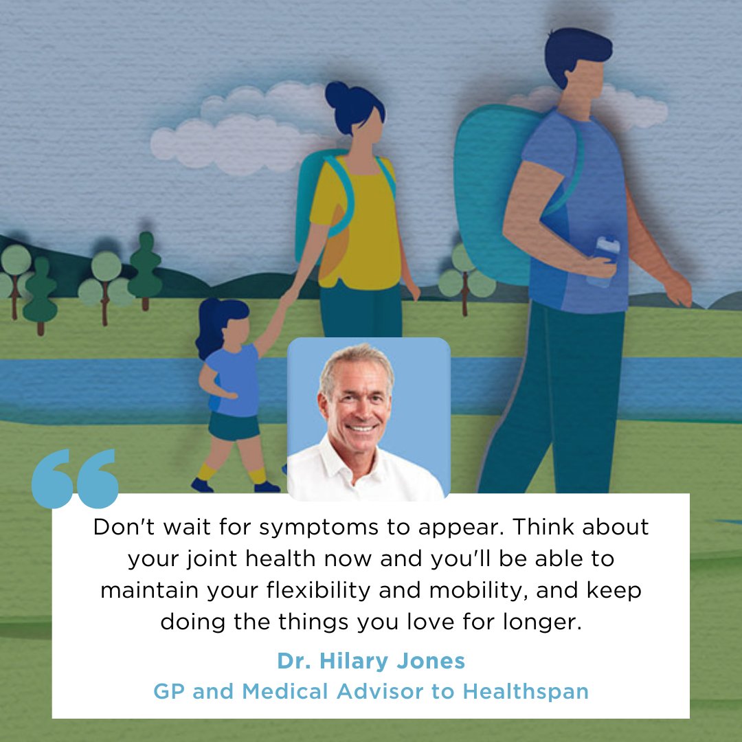 Don't put off keeping up with the activities you love! @Dr. Hilary Jones, shares some tips on how to maintain healthy, flexible joints so you can keep doing what makes you happy for longer. 💙 ➡️ healthspan.co.uk/your-health/jo… #Healthspan #JointHealth #LiveLifeWell