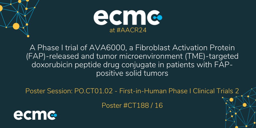 .@ICR_London & @royalmarsdenNHS ECMC co-lead @udai_banerji is presenting a poster, co-authored by @plummer_ruth, @oncocook & Jeff Evans on PI trial investigating FAP-released & TME-targeting doxorubicin peptide drug conjugate in FAP-positive #SolidTumors: bit.ly/495xIL4