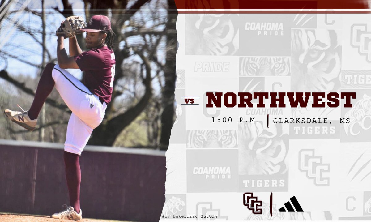 CoahomaCC_BSB's tweet photo. 𝑻𝒊𝒈𝒆𝒓 𝑮𝒂𝒎𝒆𝒅𝒂𝒚
#B4_US

🆚: Northwest
🏟: Eddie C. Smith 
📍: Clarksdale, MS
⏰: 1:00
📊: https://t.co/eGpM4nw7TP https://t.co/7T5PPONZdr