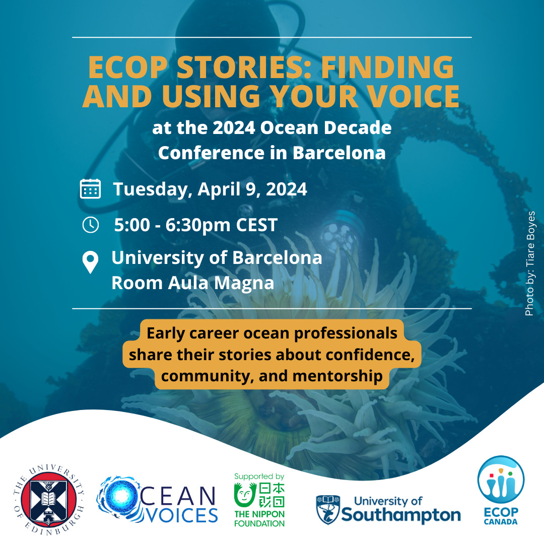 Explore the often overlooked yet universally shared aspects of being an #EarlyCareerOceanProfessional and finding your confidence and community.✨ Plus, hear from one of our amazing Youth Leadership Council alumni, Liz Sherr ✨ 🔗Register today >> bit.ly/ECOPStoriesBar…