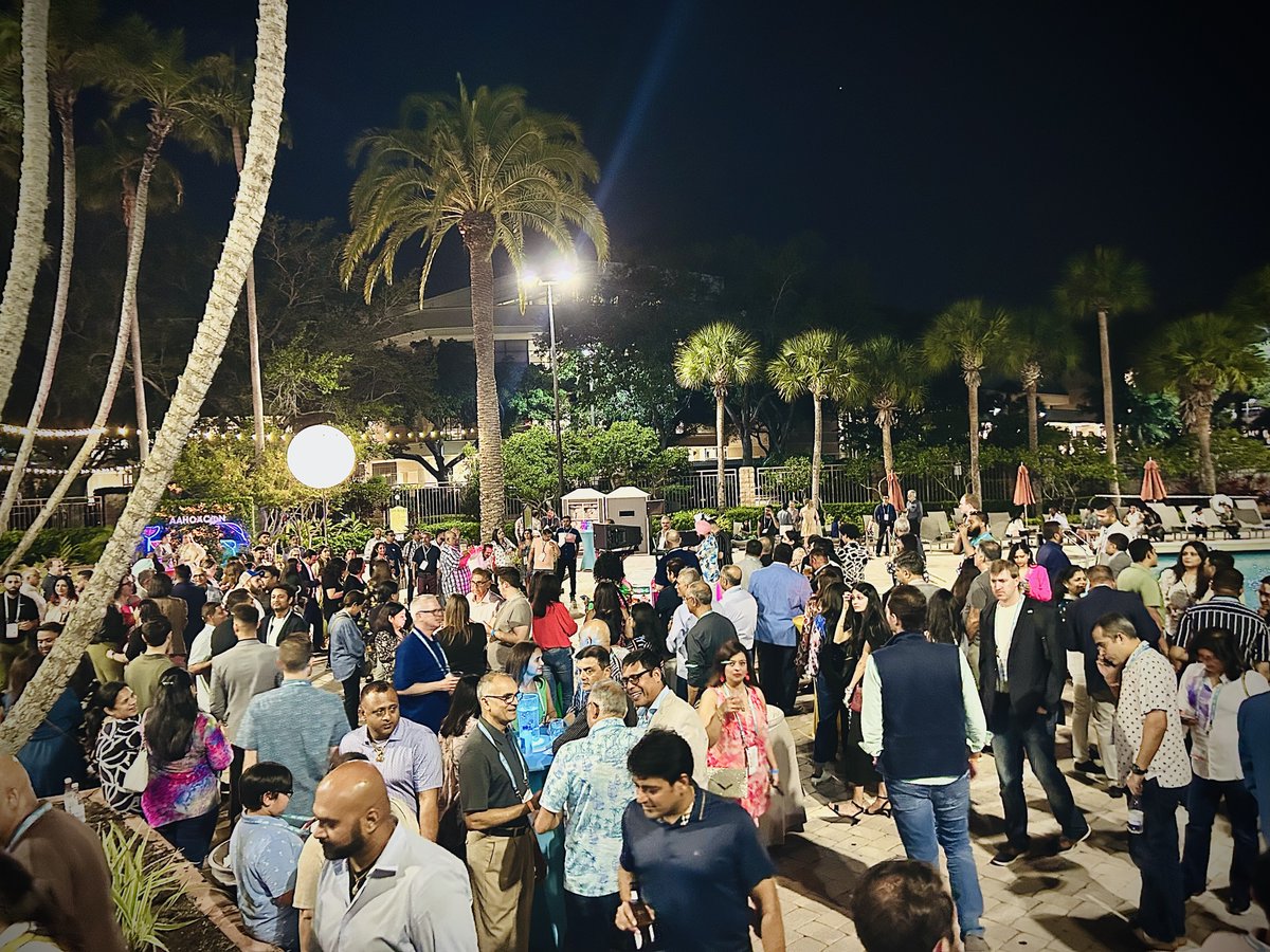 What a way to kick off #AAHOACON24! @AAHOA's Miami Vice themed welcome reception last night was filled with food, fun, and dancing! Thank you to all our sponsors who made this possible. Looking forward to seeing everyone at General Session and the Trade Show today.