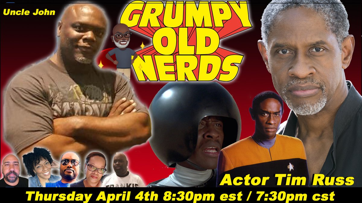 Legendary #TimRuss will join the crew to talk about his career, music, his new movie 'Star City Murders' and the upcoming @TheUrbanNerdCon! Tune in tomorrow, right here on X! #Nerds #Geeks #GrumpyOldNerds #comics #anime #talkshow #interviews