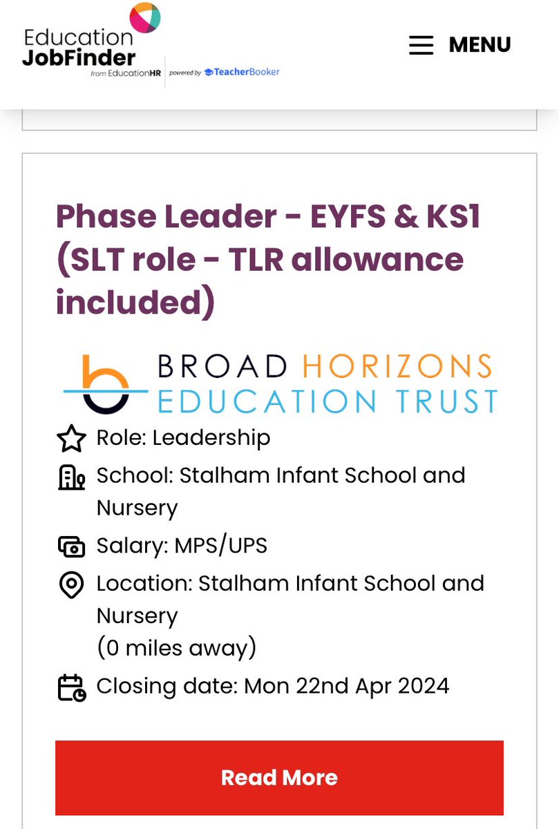 Easter is a time for reflection. This might make you decide on taking on a new challenge. We have an exciting challenge and opportunity for an inspirational and aspiring leader. educationjobfinder.org.uk/find-opportuni…
#ValuedPeopleSuccessfulSchools