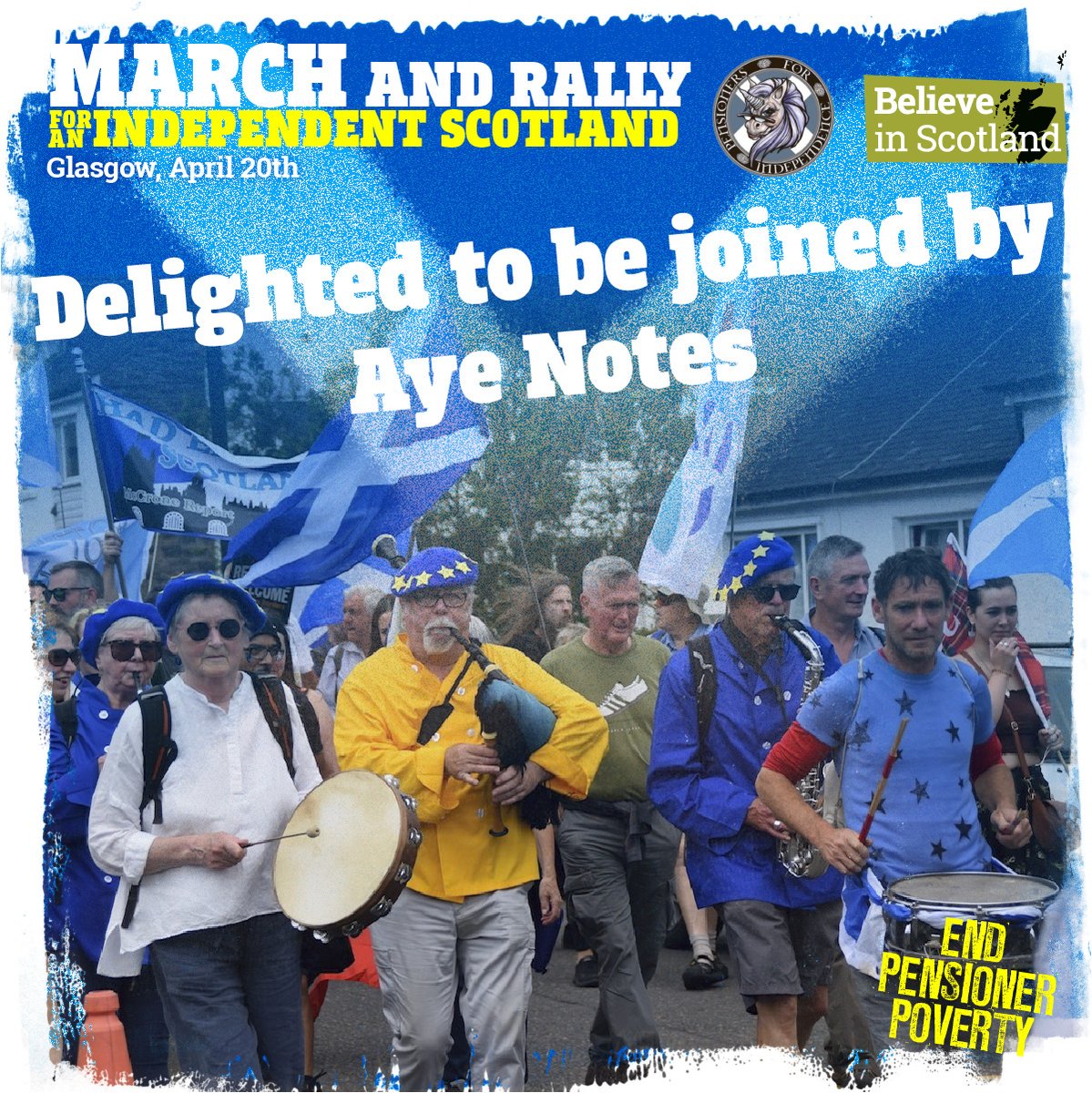 📣 We are delighted to announce that we will be joined by Aye Notes! 🏴󠁧󠁢󠁳󠁣󠁴󠁿 Let’s march together to unleash Scotland's true potential! ✍️ Sign up here to make sure you don’t miss an update: bit.ly/3uj64Mi