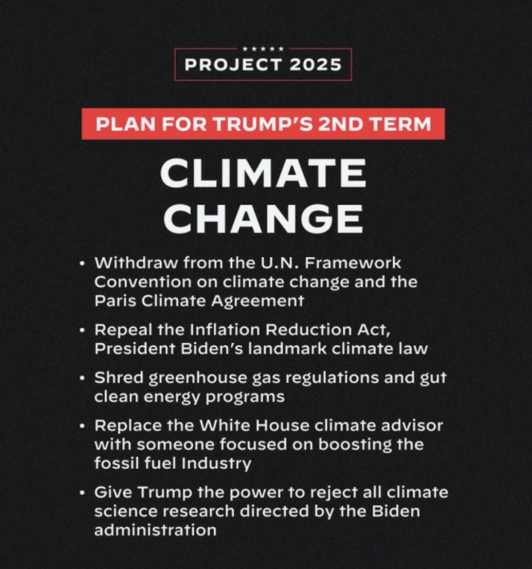 #DemVoice1 Nearly all of the Project 2025 mandates target the demise of our way of life for almost 248 years, the improvements and changes made throughout those years. Now, with this mandate, they are working toward destroying our land, air, and water. Destruction of our world…