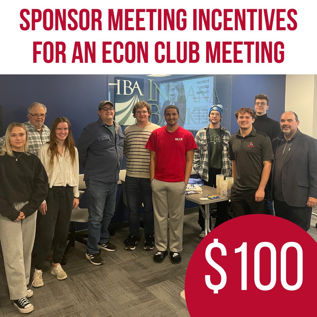 Economics Department (@bsuecon) on Twitter photo Did you know that for $100 you can sponsor meeting incentives for an economics club meeting?
Visit oneballstate.bsu.edu/giving-day/835… to donate!
#oneballstate Did you know that for $100 you can sponsor meeting incentives for an economics club meeting?
Visit oneballstate.bsu.edu/giving-day/835… to donate!
#oneballstate