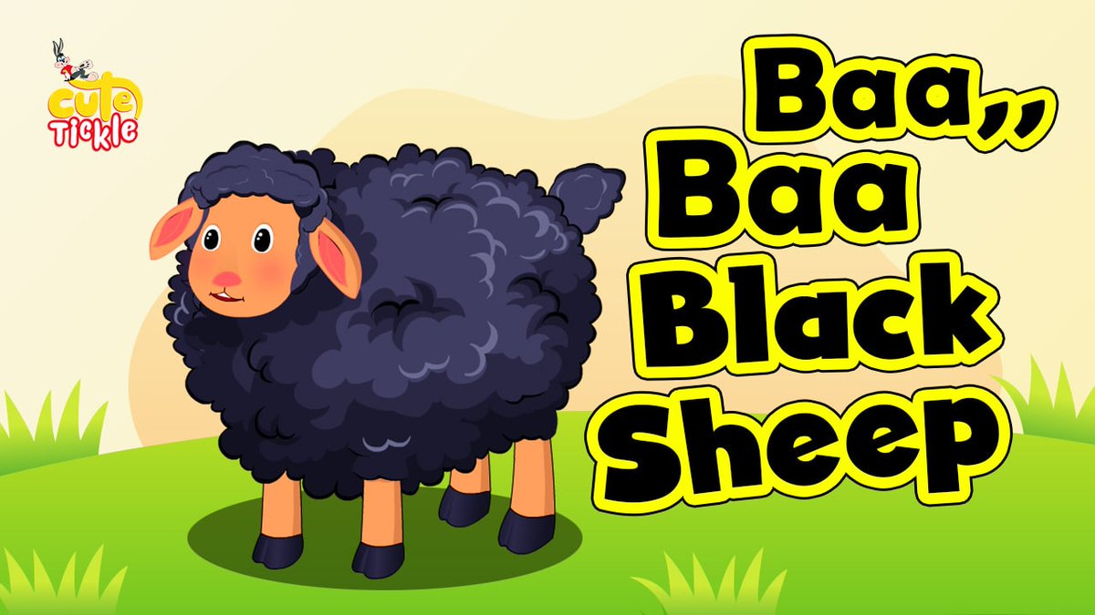 CuteTickle's tweet photo. Baa Baa Black Sheep Song for Kids - Nursery Rhymes &amp; Children's Songs https://t.co/uph06Ylzfa via @YouTube https://t.co/Yo5Z6OcHt1
