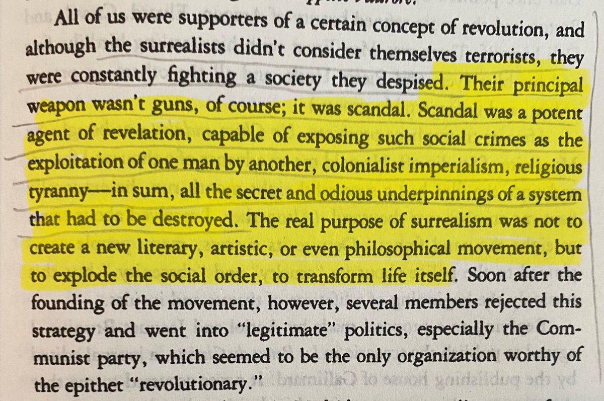 According to Luis Buñuel, there was a brief moment when the surrealists in Paris understood that aesthetic revolution was inseparable from social revolution. Most avant-garde artists since have forgotten or ignored the second part.