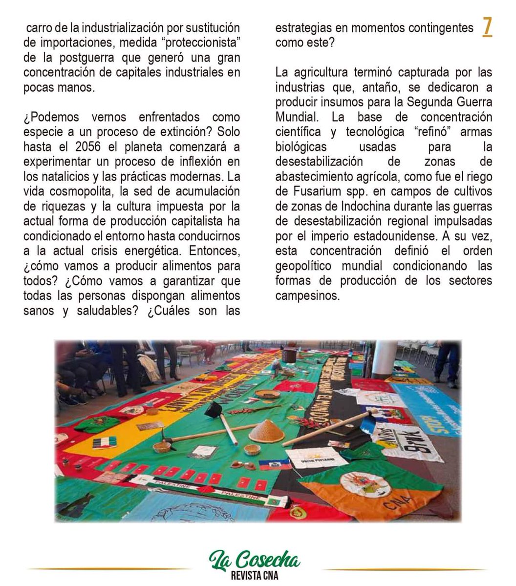 📌Les invitamos a leer la primera parte del artículo "Las vías campesinas desde la Octava
Conferencia Internacional de la Vía Campesina", escrito por Jorge Martínez, de la Región de los Dos Ríos 👇

acortar.link/9Sp9pZ
