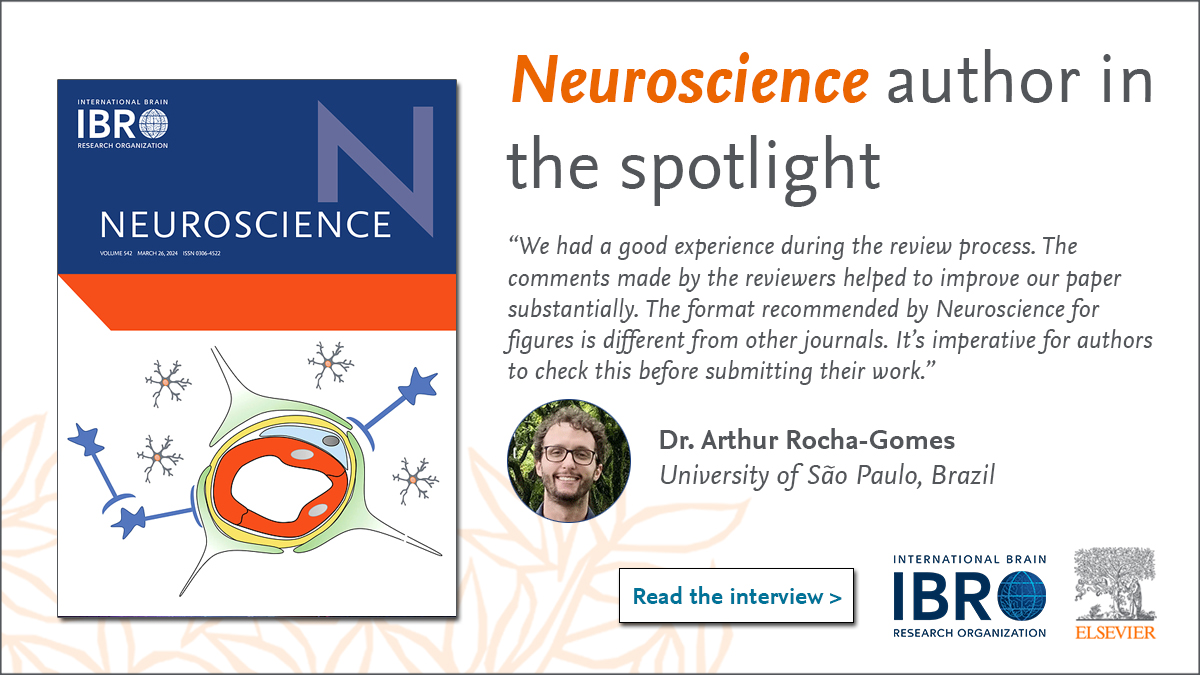 Read about author, Dr. Arthur Rocha-Gomes’, first study published in @NeurosciIBRO and his experience of the publication process. Read the interview > spkl.io/60194LxmJ An International Journal under the editorial direction of @IBROorg