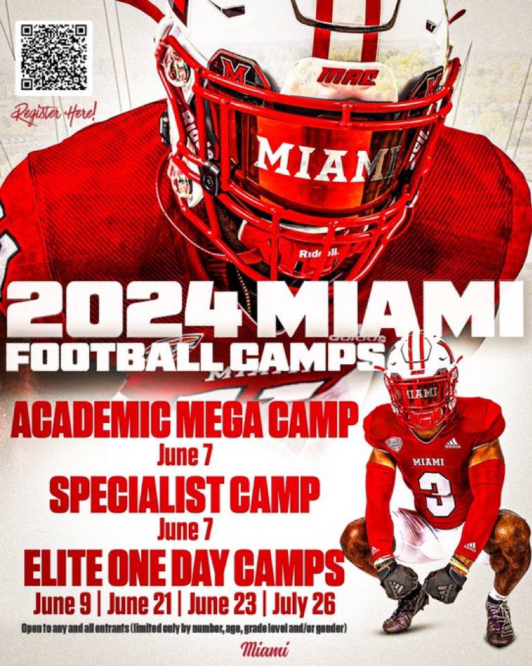 Thanks <a href="/kassq17/">Kass J.</a> and <a href="/MiamiOHFootball/">Miami Football</a> for the camp invites.
<a href="/brickiesfb/">Hobart Football🧱</a> <a href="/AthleticsHobart/">Hobart High School Athletics</a> <a href="/PrepRedzoneIN/">Prep Redzone Indiana</a> <a href="/IndyWeOutHere/">IndyWeOutHere ‼️</a> <a href="/IndianaPreps/">Indiana Preps</a>