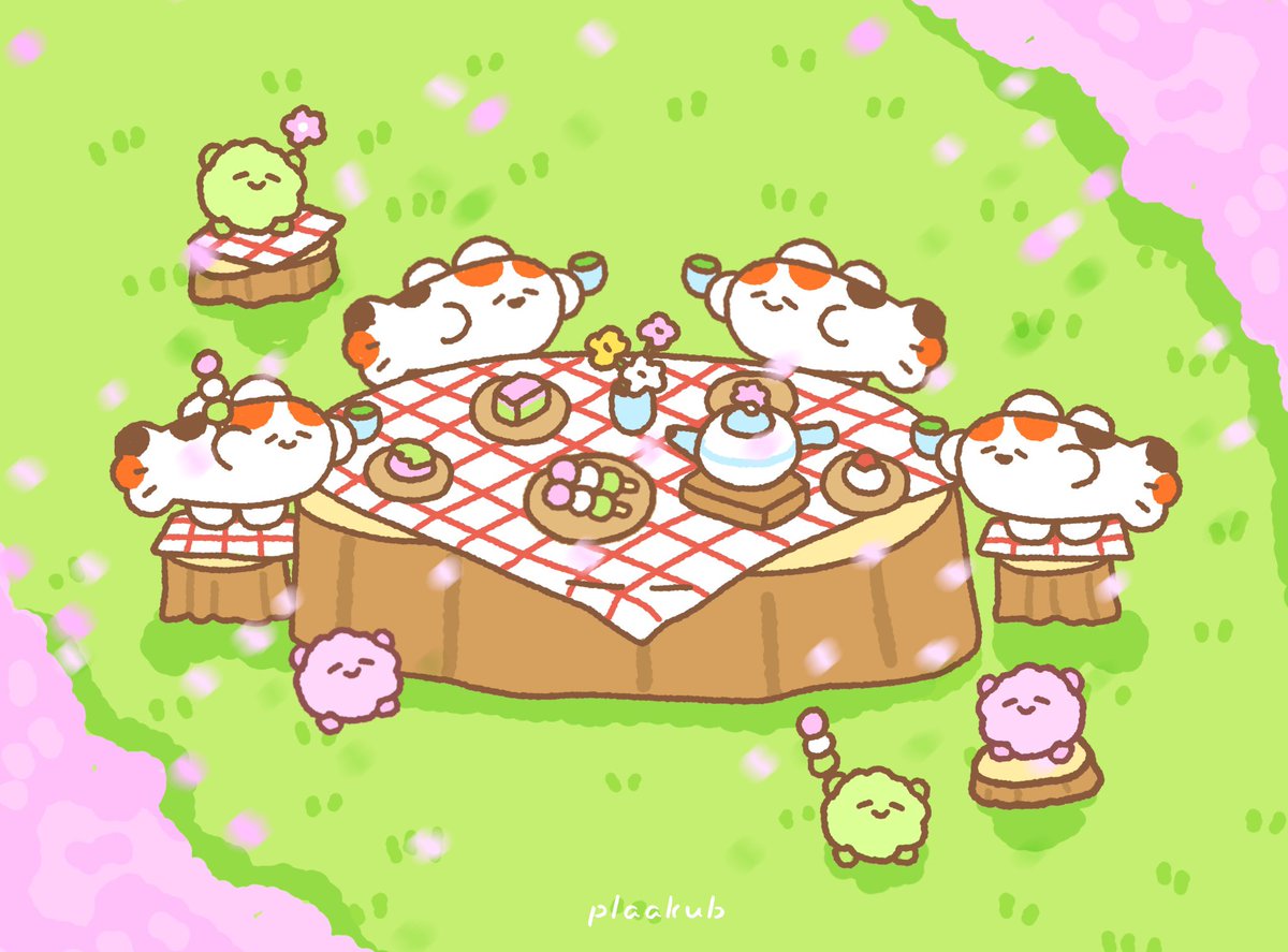 จิบชายามบ่าย สวนทางกับอากาศประเทศไทย 🍡🍵🫖🌸