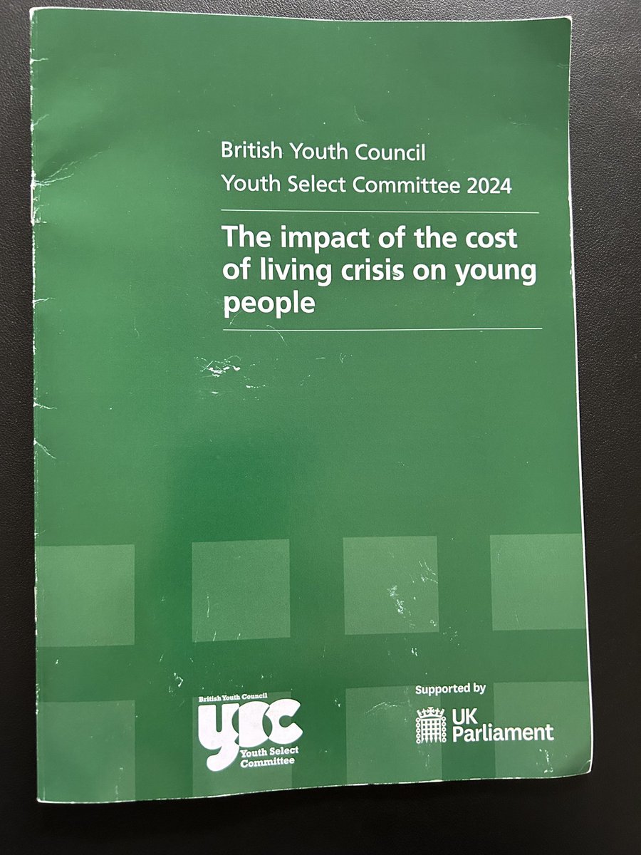 Really grateful to @UKYP Youth Select Committee for this excellent report into the impact of the Cost of Living crisis on young people. Their recommendations are wise and I hope the government read carefully Grateful to @bycLIVE for supporting these young people