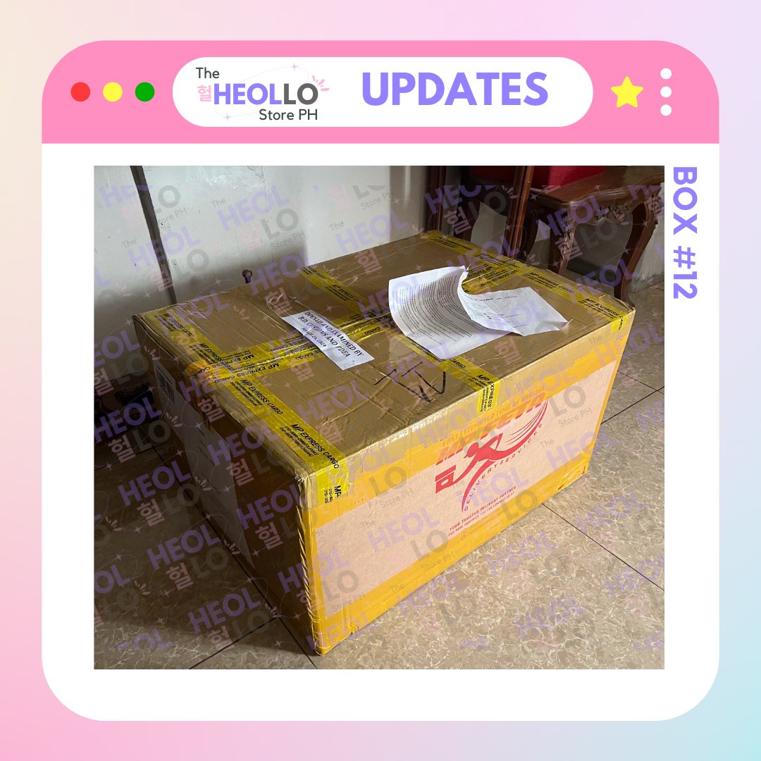 TheHeolloPH's tweet photo. #TheHeolloPHUpdates

BOX #12 finally arrived at our PH address yesterday 💜 

Please give me time to sort out the items in this box first. Once we are done with that, I will be sending out emails and DMs to buyers starting tomorrow. 💜 

Shipping for paid items in this box will start on Monday (April 8). Due to the new regulations of S/hopee, we will not be offering checkout via that platform starting this box. 

Thank you so much for patiently waiting. Hoping for your understanding 🙏🏽

Thank you! 💜